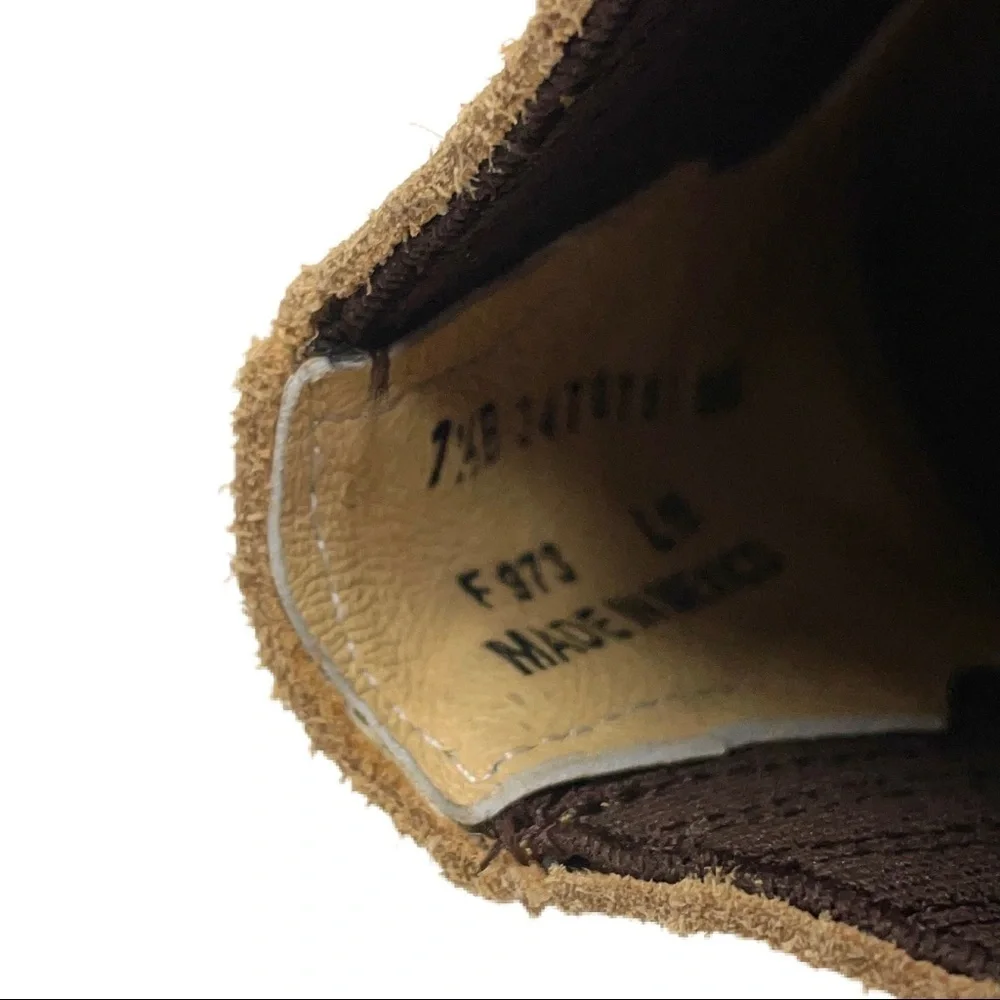 NWOT Frye Suede Leather Western Slip-On Ankle Boot - Picture 6 of 8
